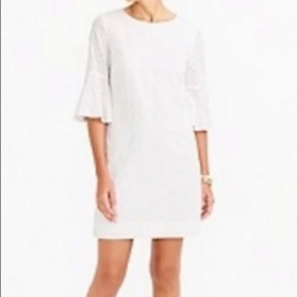 J Crew Bell Sleeve Eyelet Dress